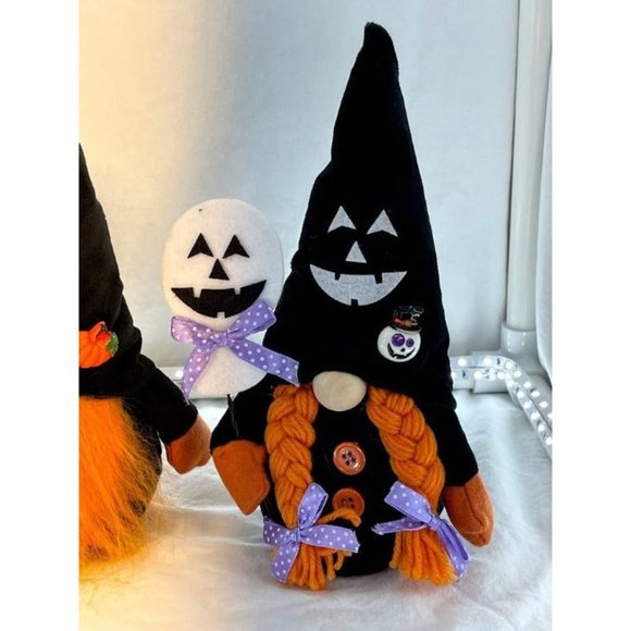 2pcs Halloween Plush Window Sitters Greeters Gnomes - Picture 4 of 6